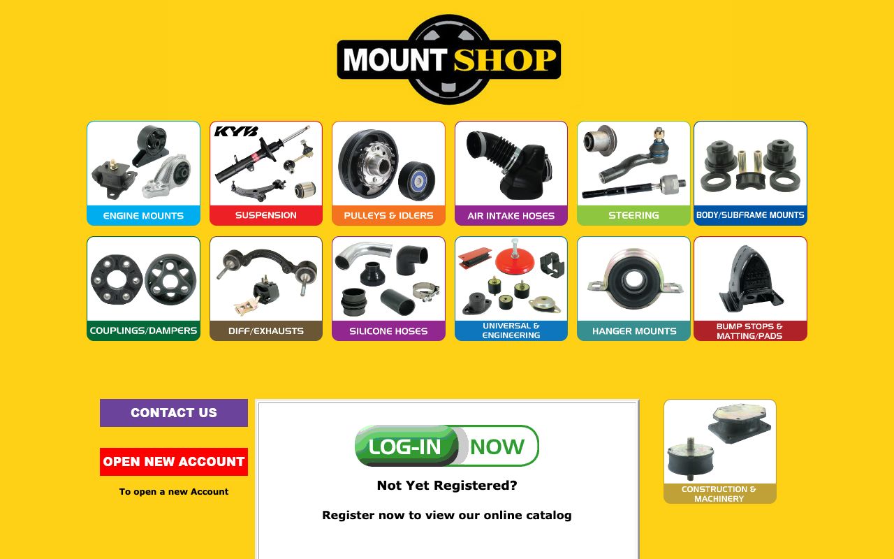 Preview of Mount Shop's website