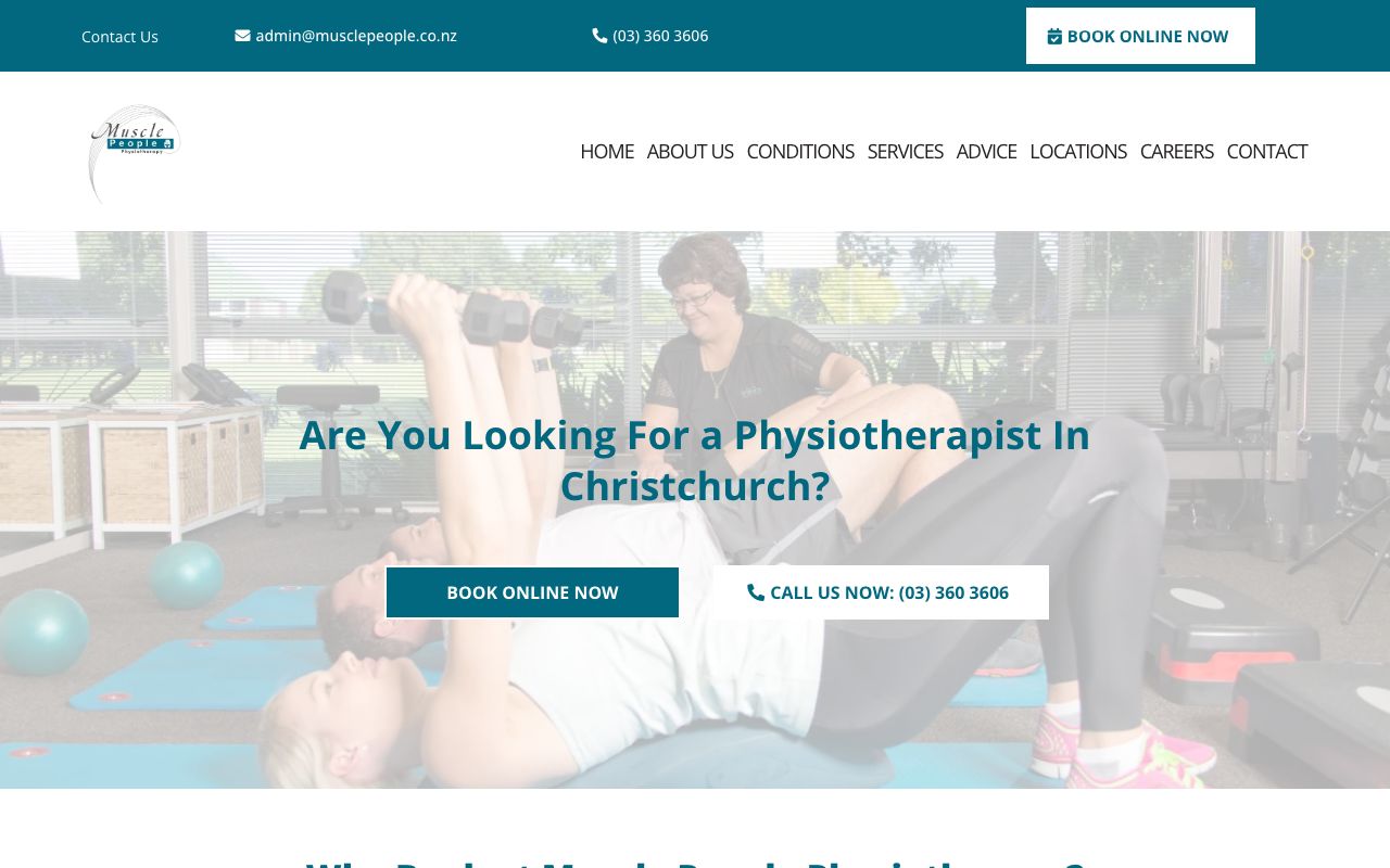 Preview of Muscle People's website