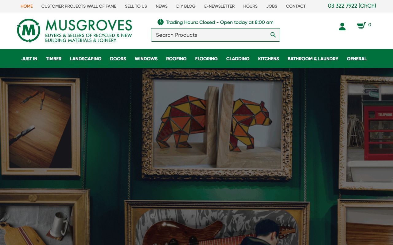 Preview of Musgroves's website