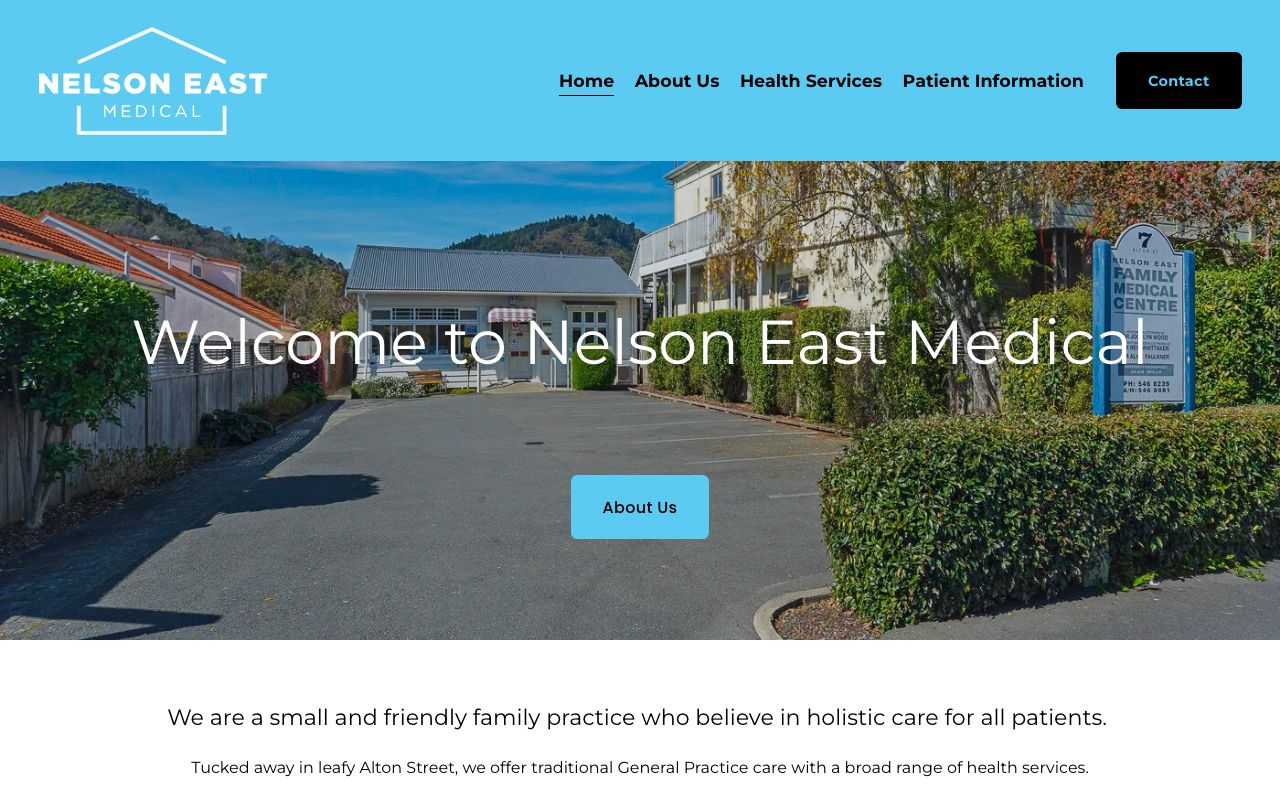 Preview of Nelson East Medical's website
