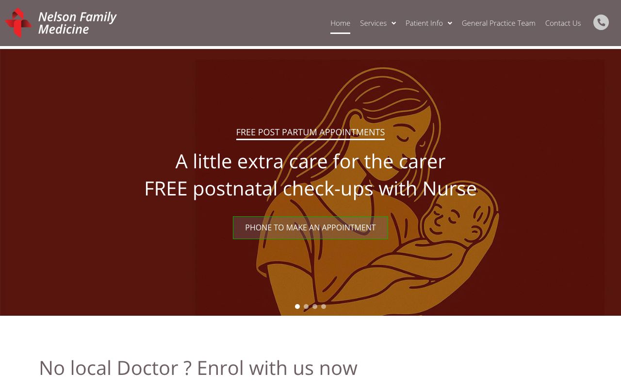 Preview of Nelson Family Medicine's website