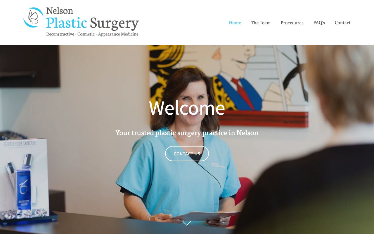 Preview of Nelson Plastic Surgery's website