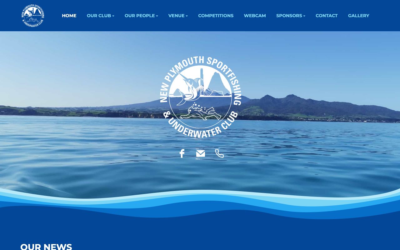 Preview of New Plymouth Sportfishing and Underwater Club Restaurant's website