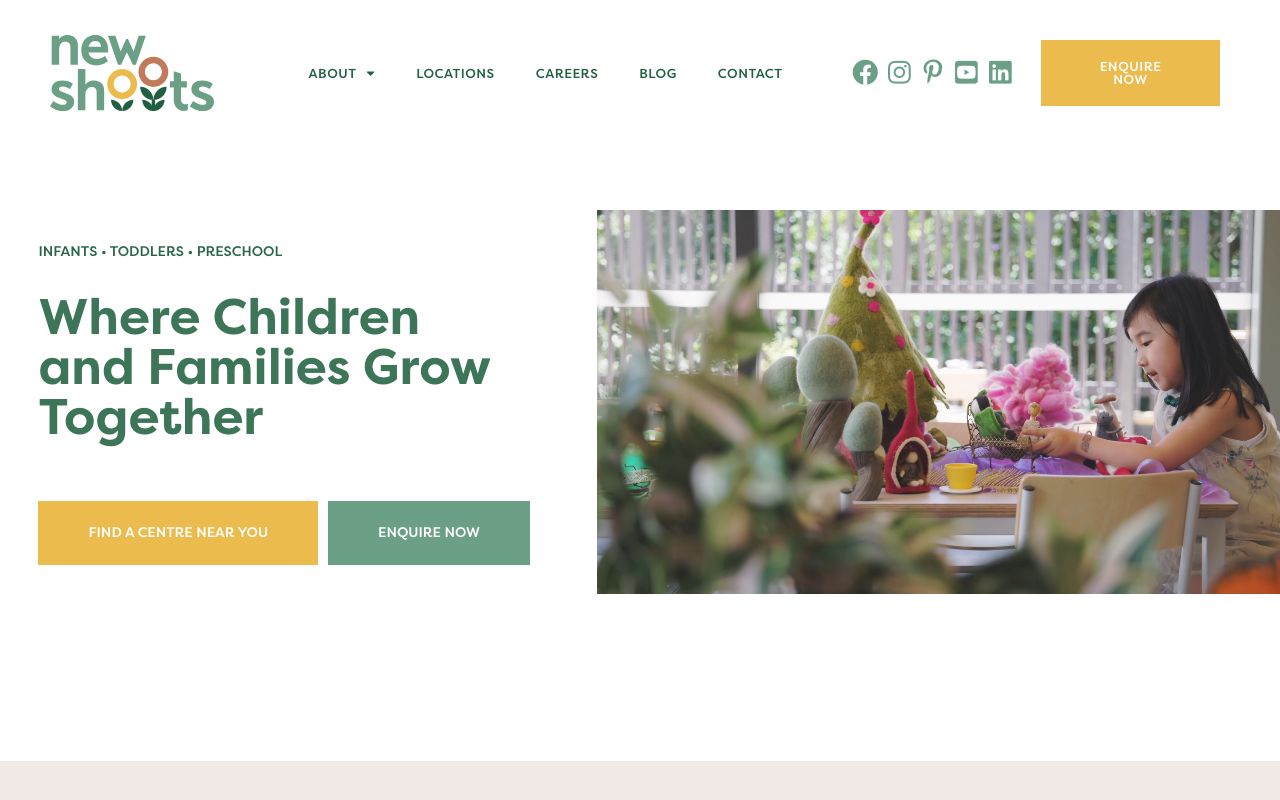 Preview of New Shoots's website