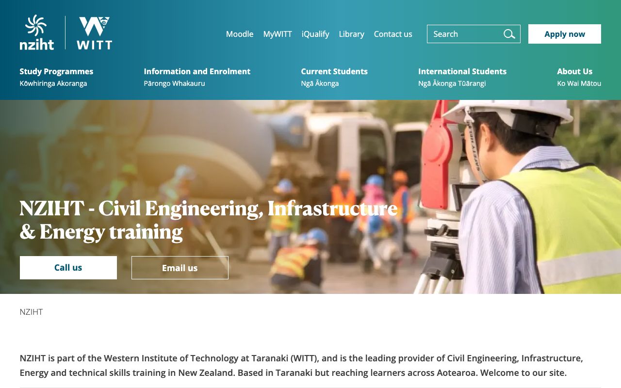 Preview of New Zealand Institute of Highway Technology NZIHT's website