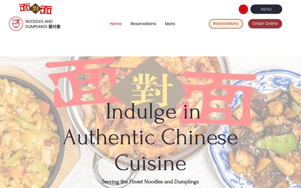 Preview of Noodles 'N' Dumplings Restaurant's website