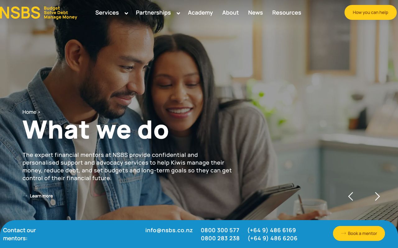 Preview of North Shore Budget Service's website