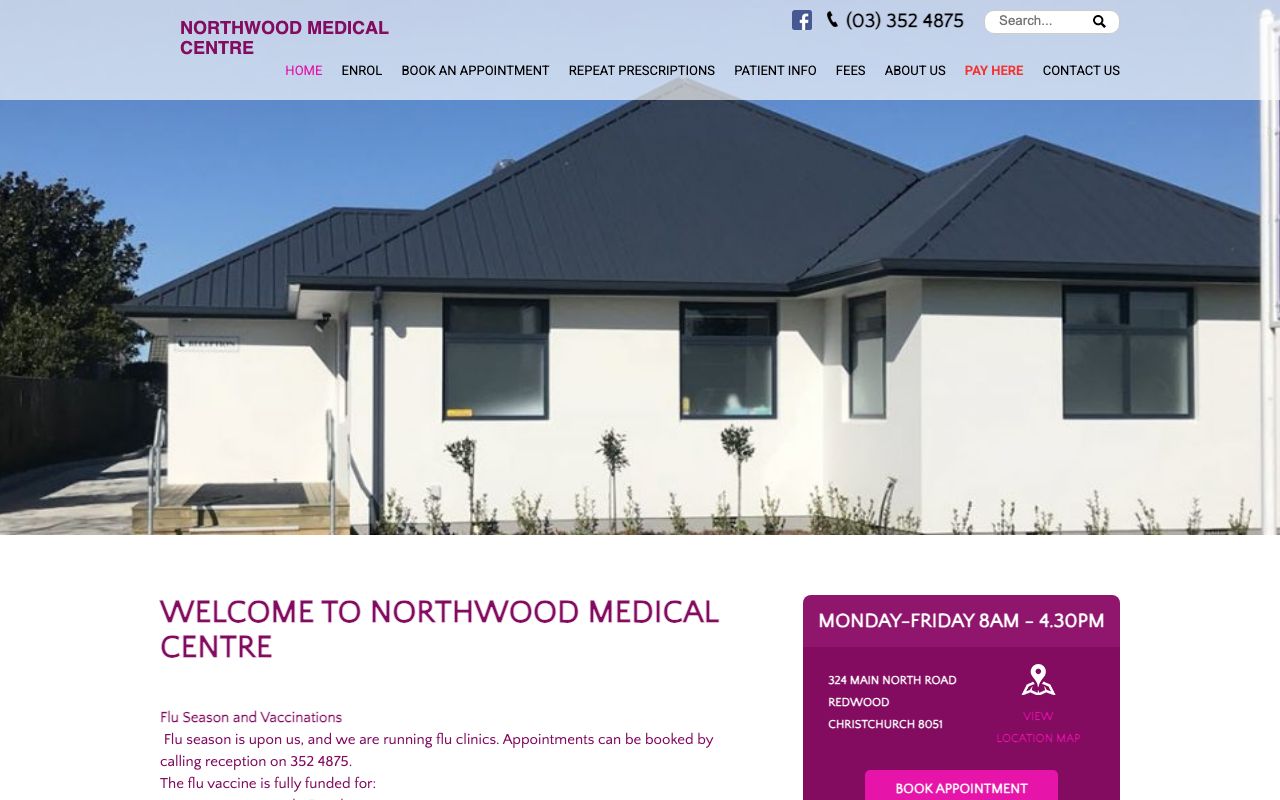 Preview of Northwood Medical Centre's website