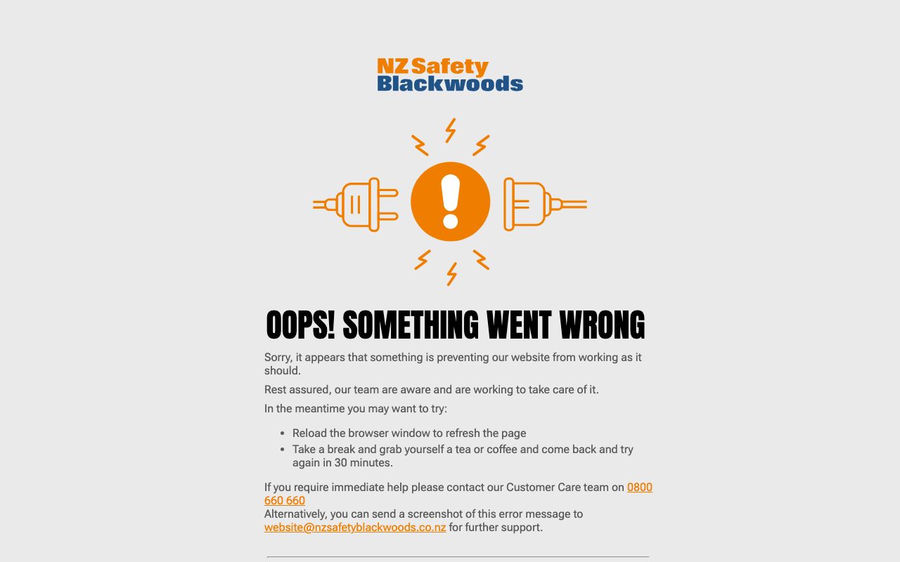 Preview of NZ Safety Blackwoods's website