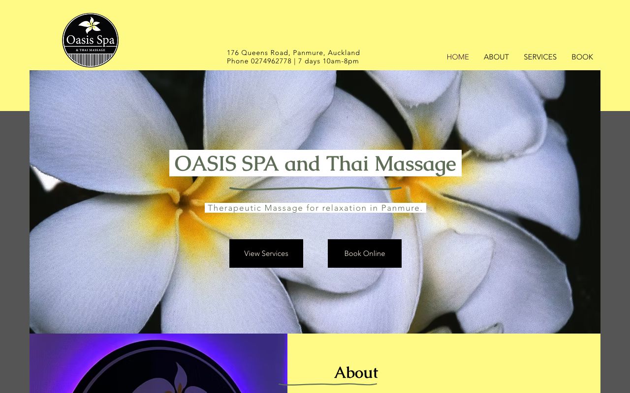 Preview of Oasis Spa Thai Massage's website