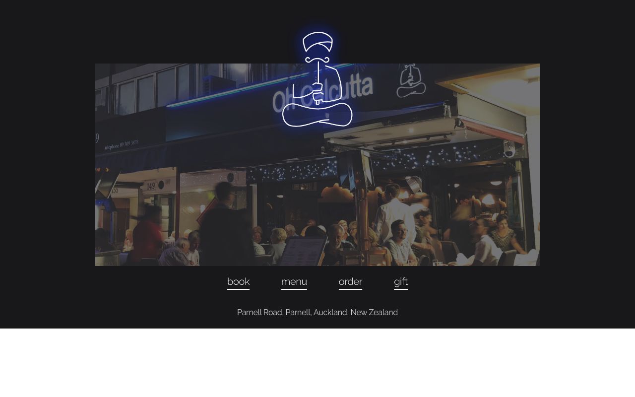 Preview of Oh Calcutta's website
