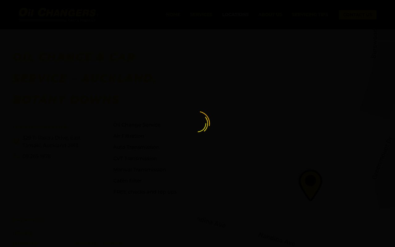 Preview of Oil Changers Botany's website