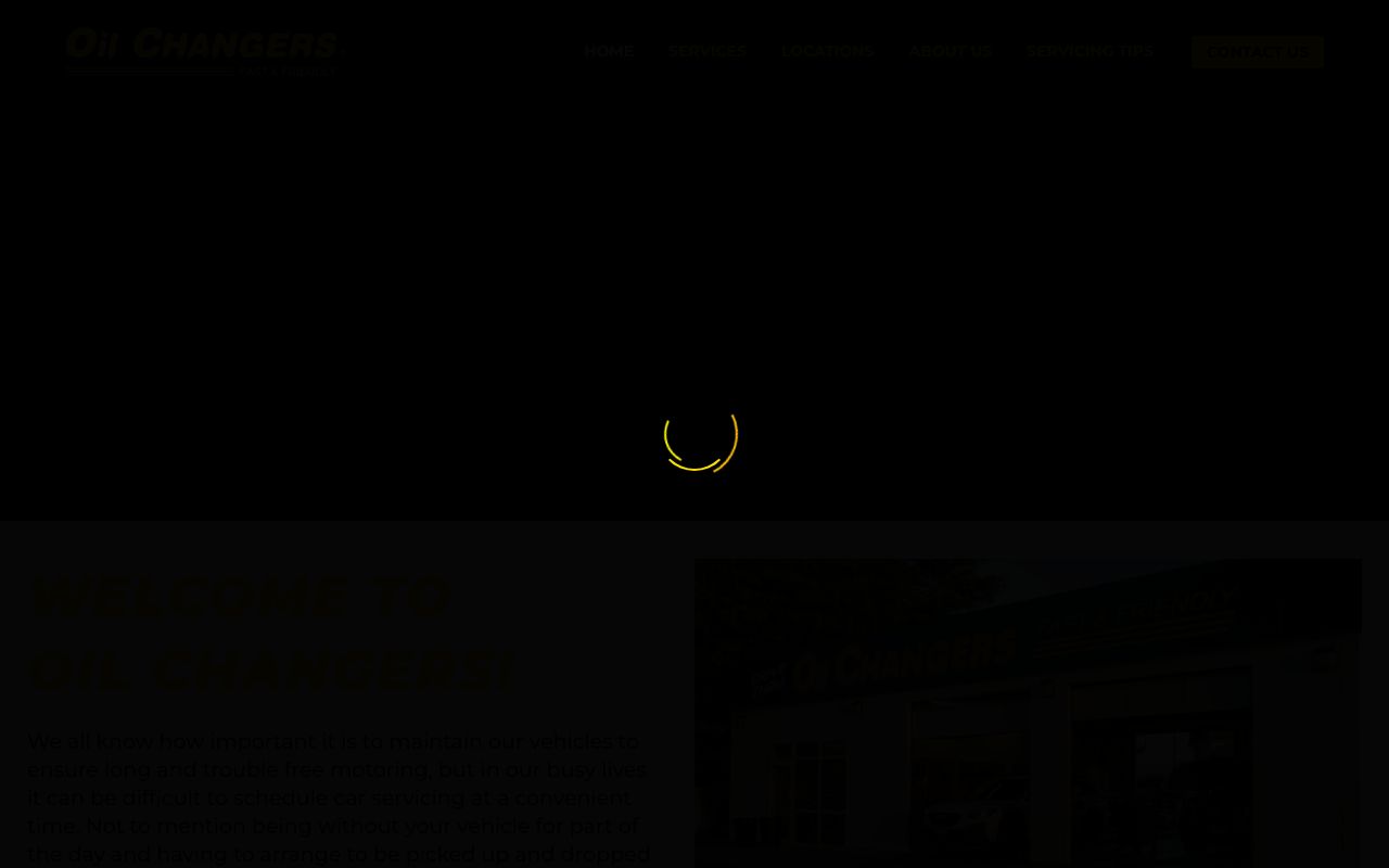 Preview of Oil changers's website