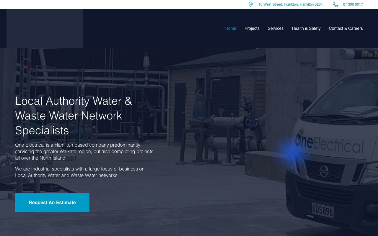 Preview of One Electrical's website