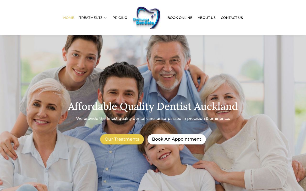 Preview of Onehunga Dentists's website