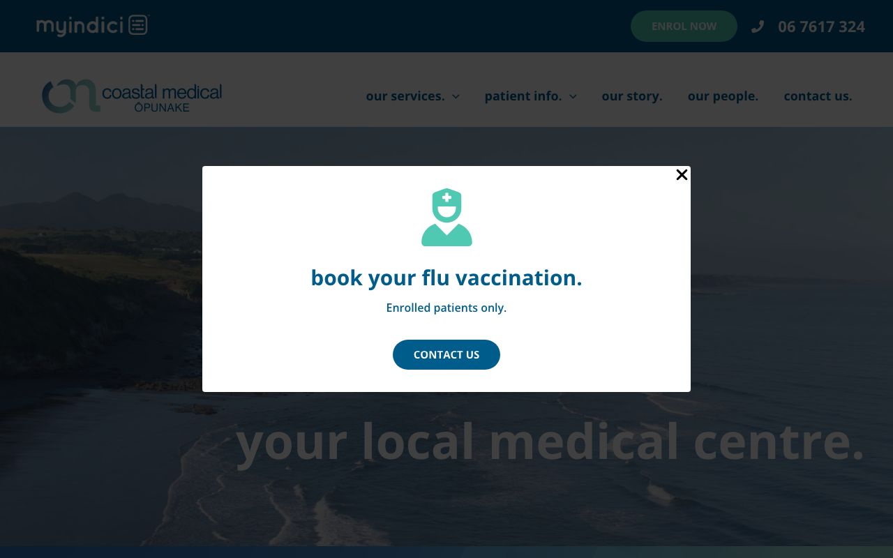 Preview of Opunake Medical Centre's website