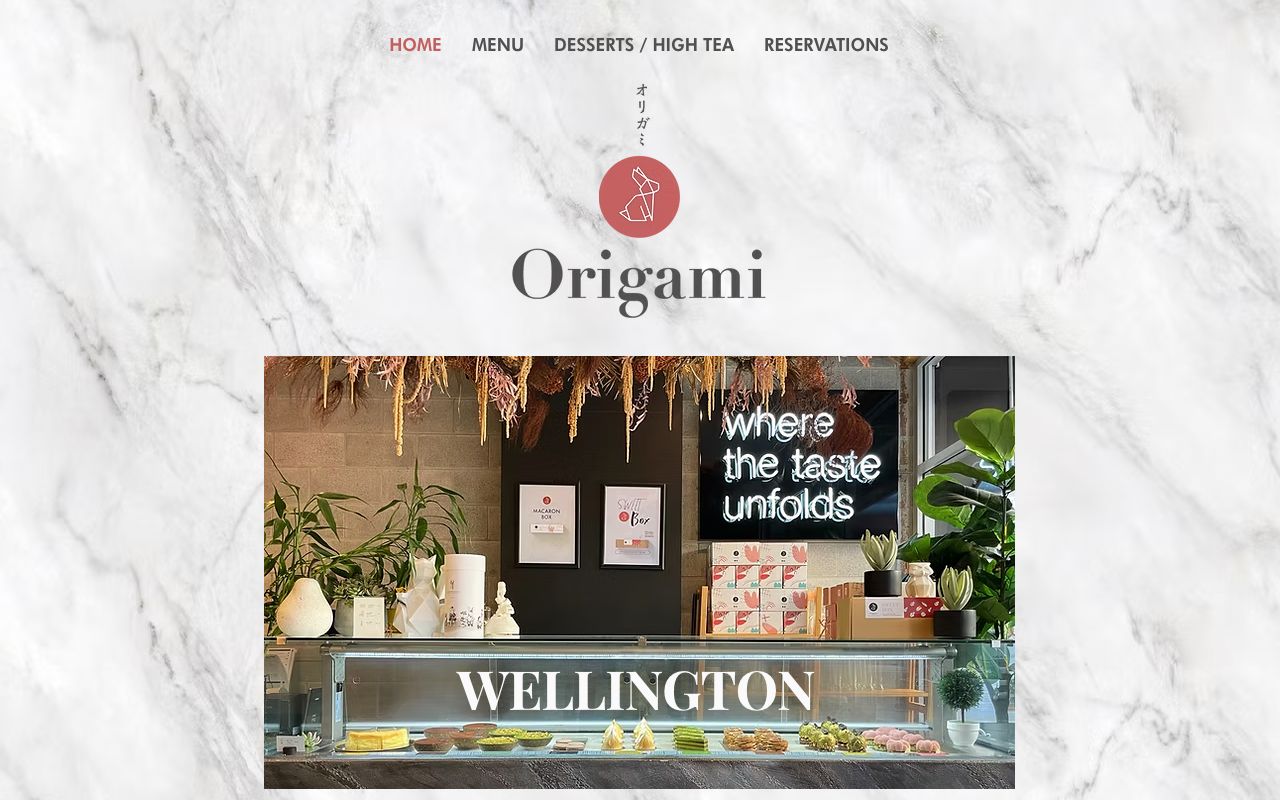 Preview of Origami's website