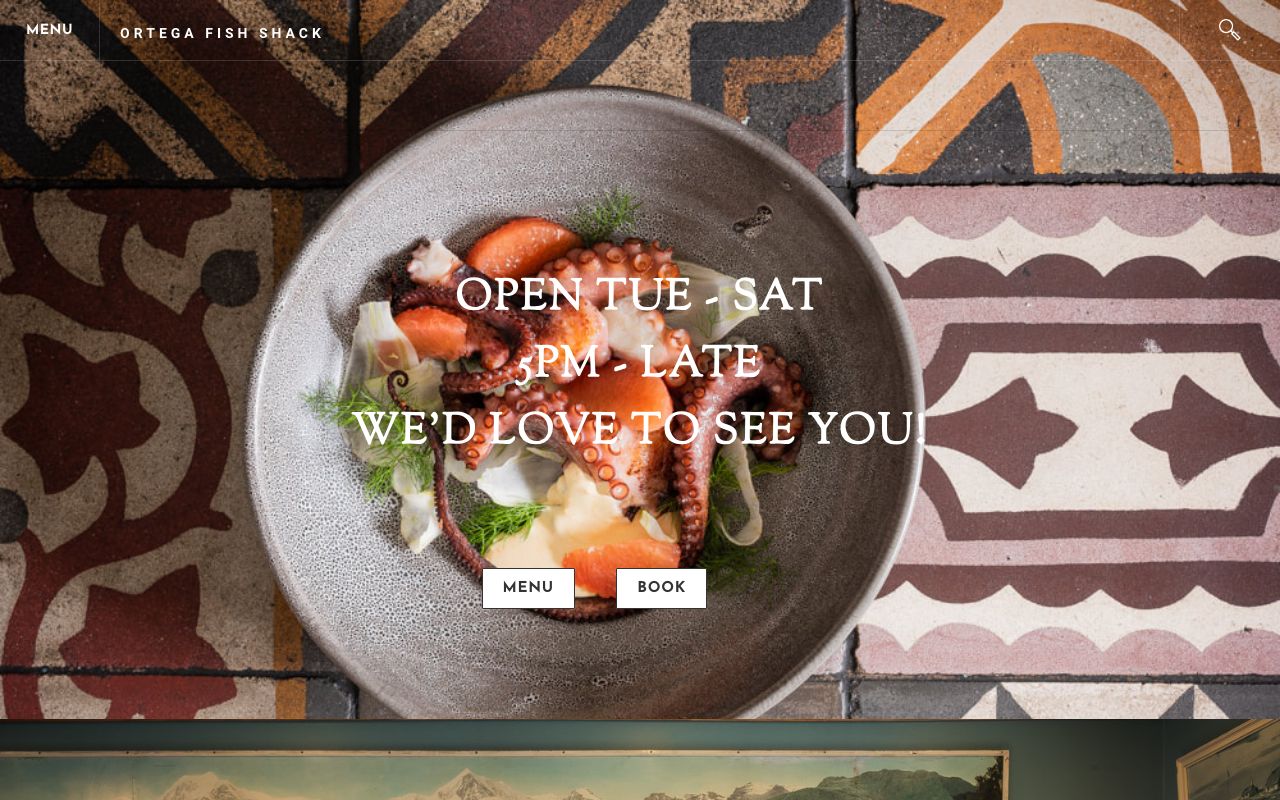 Preview of Ortega Fish Shack's website