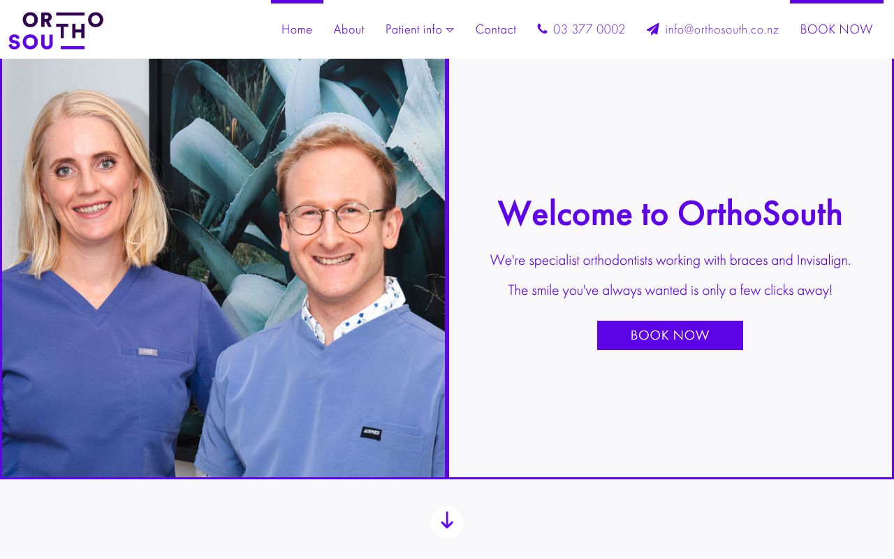 Preview of OrthoSouth's website