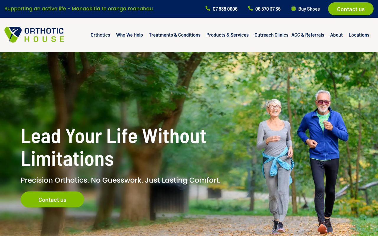 Preview of Orthotic House's website