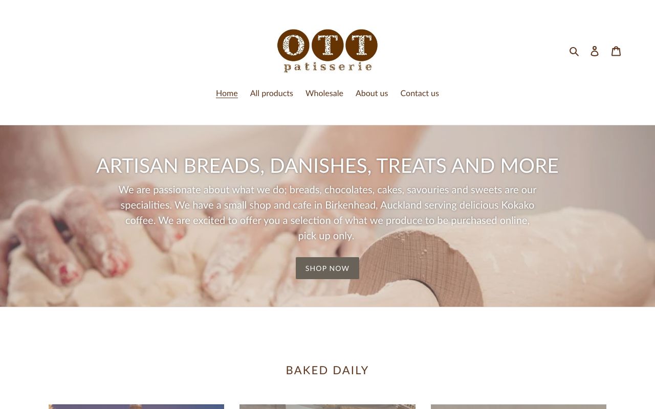 Preview of OTT Patisserie's website