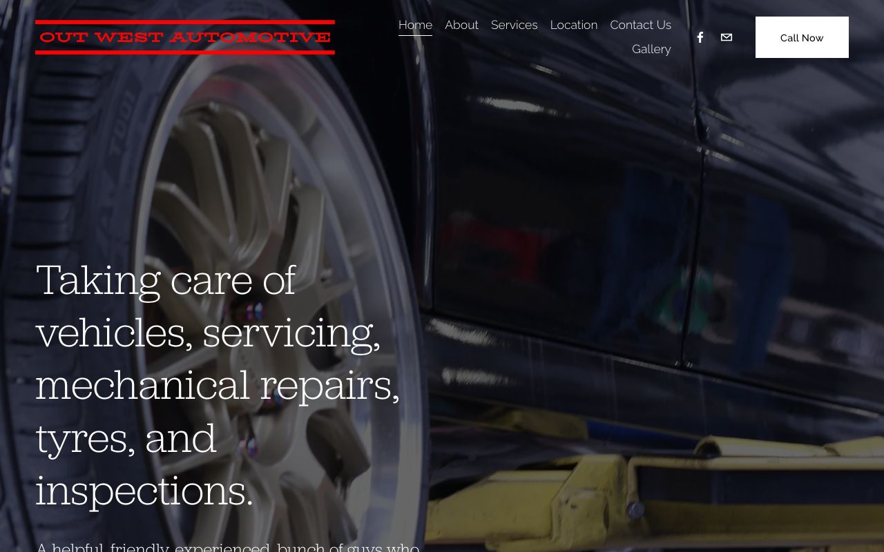 Preview of Out West Automotive's website