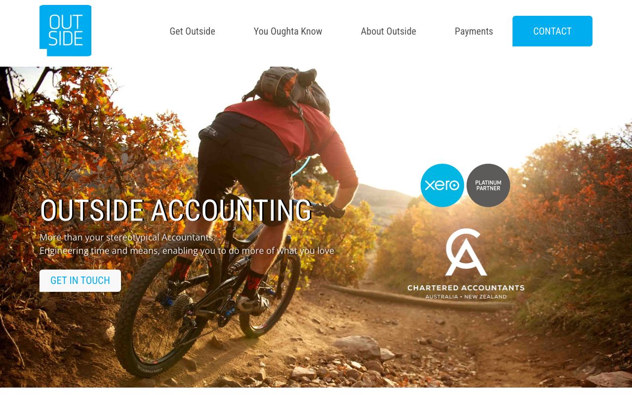 Preview of Outside Accounting's website