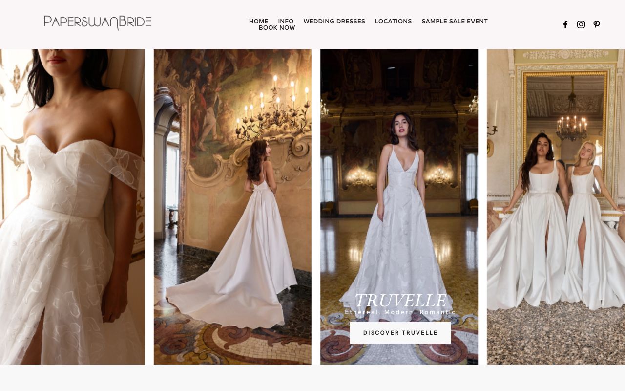 Preview of Paperswan Bride's website