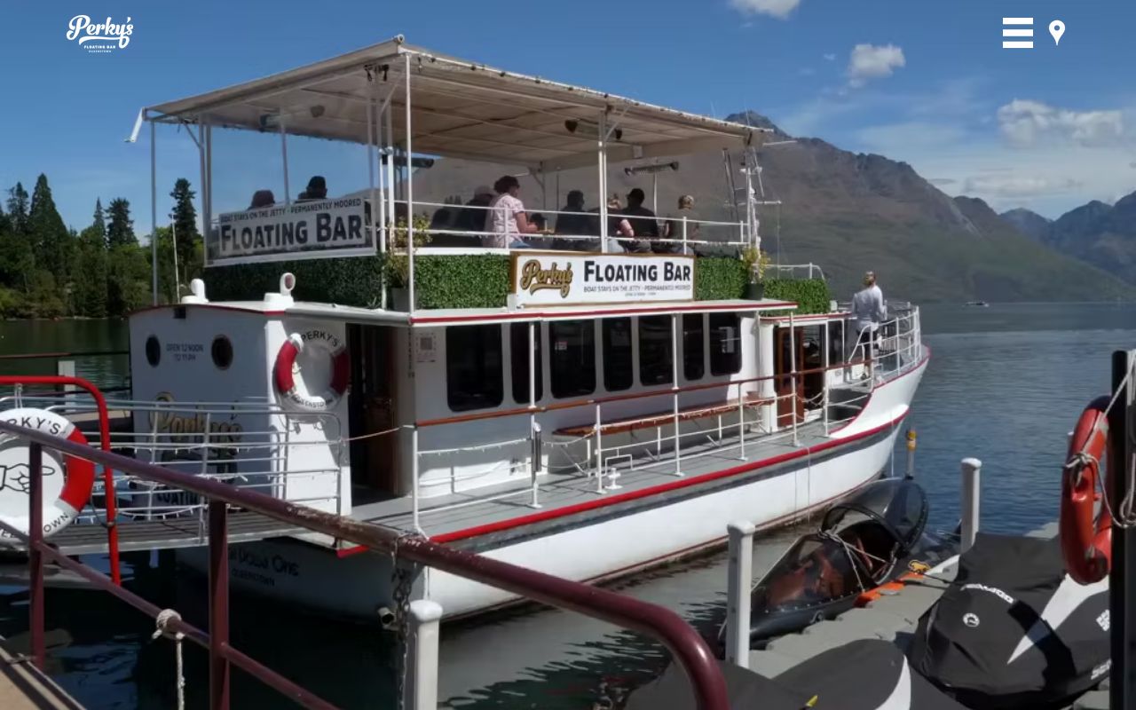 Preview of Perky's Floating Bar's website