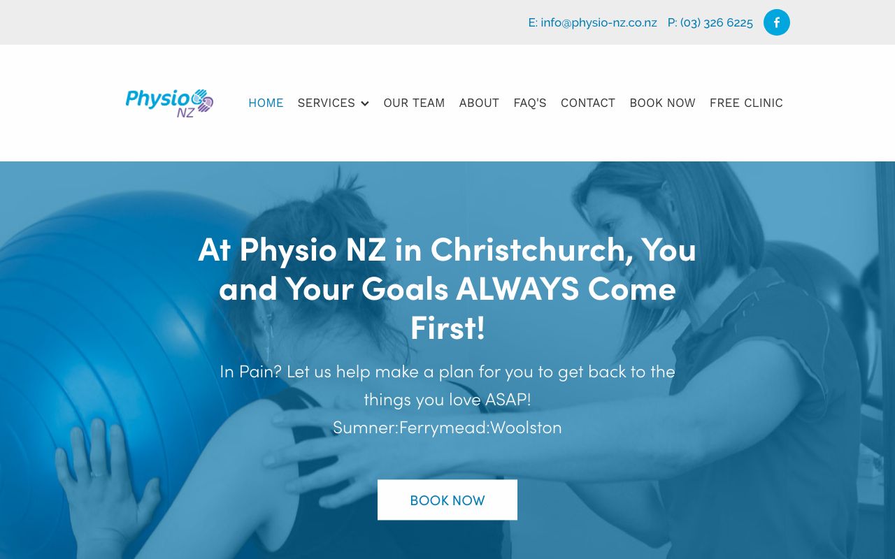 Preview of Physio NZ's website