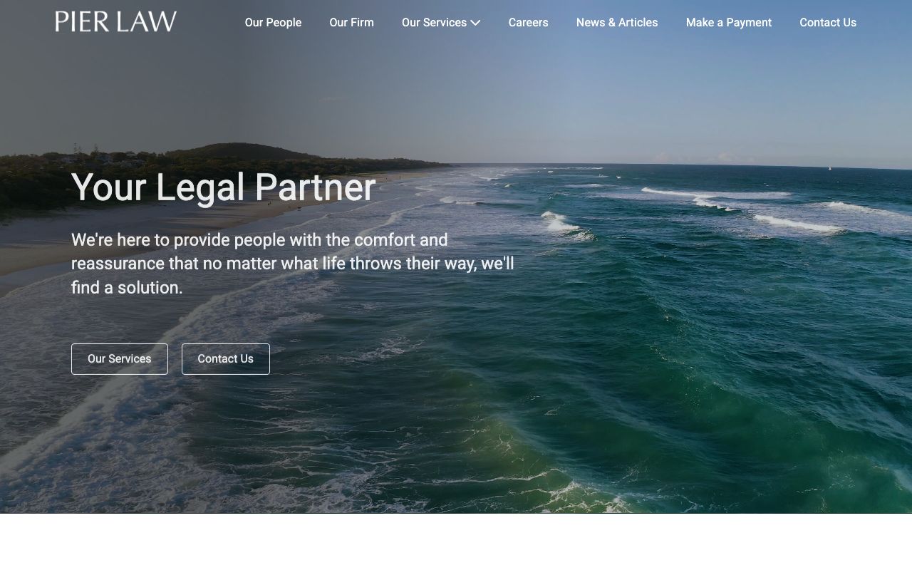 Preview of Pier Law Lawyers's website