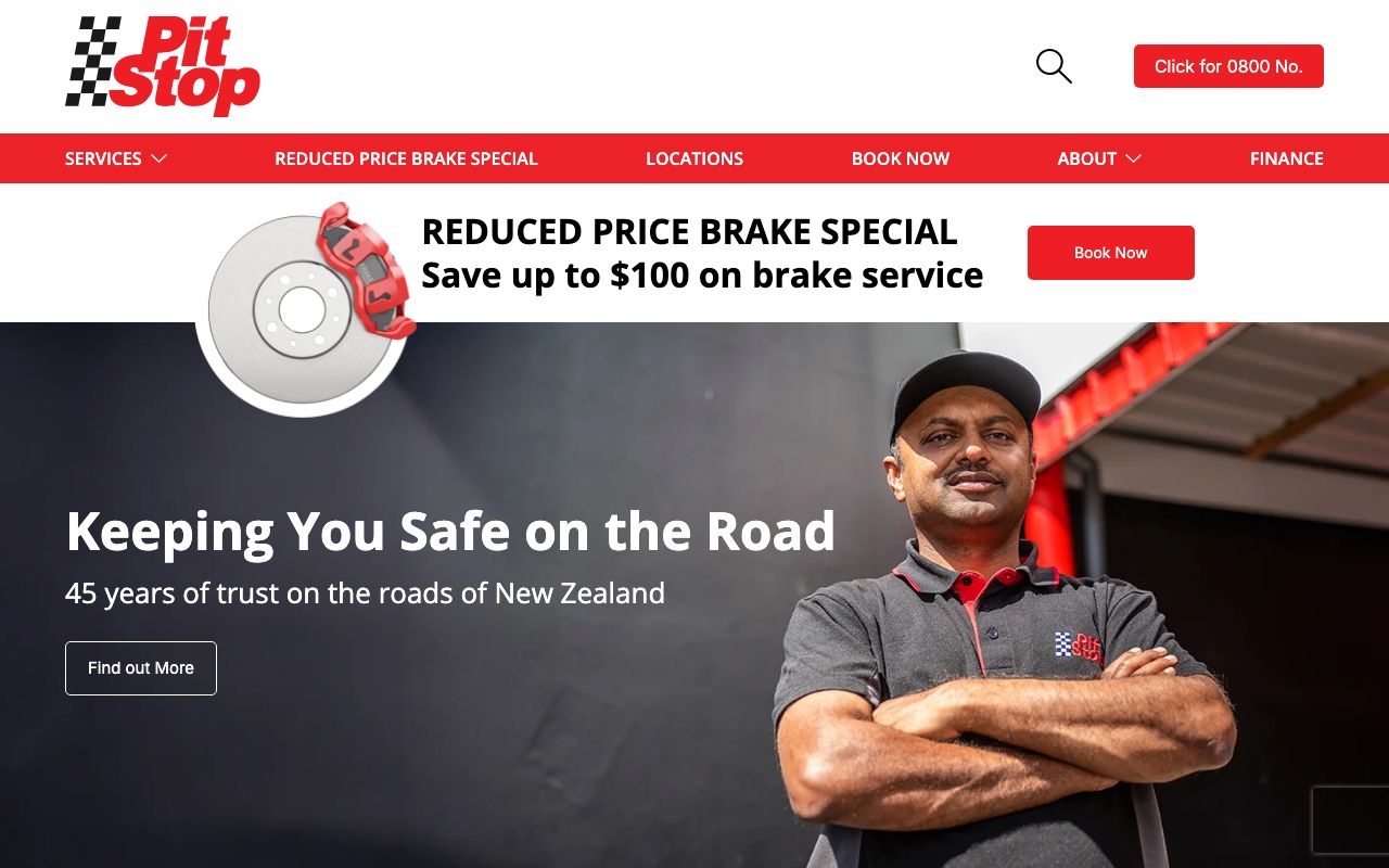 Preview of Pit Stop's website