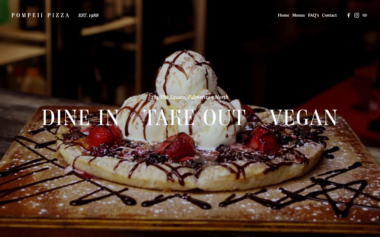Preview of Pompeii's website