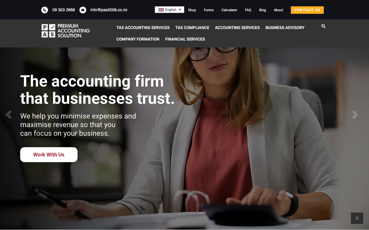 Preview of Premium Accounting Solutions's website