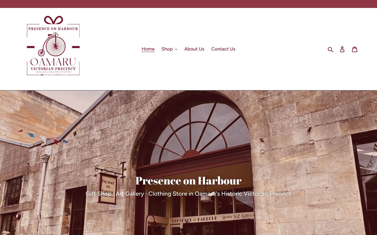 Preview of Presence on Harbor's website