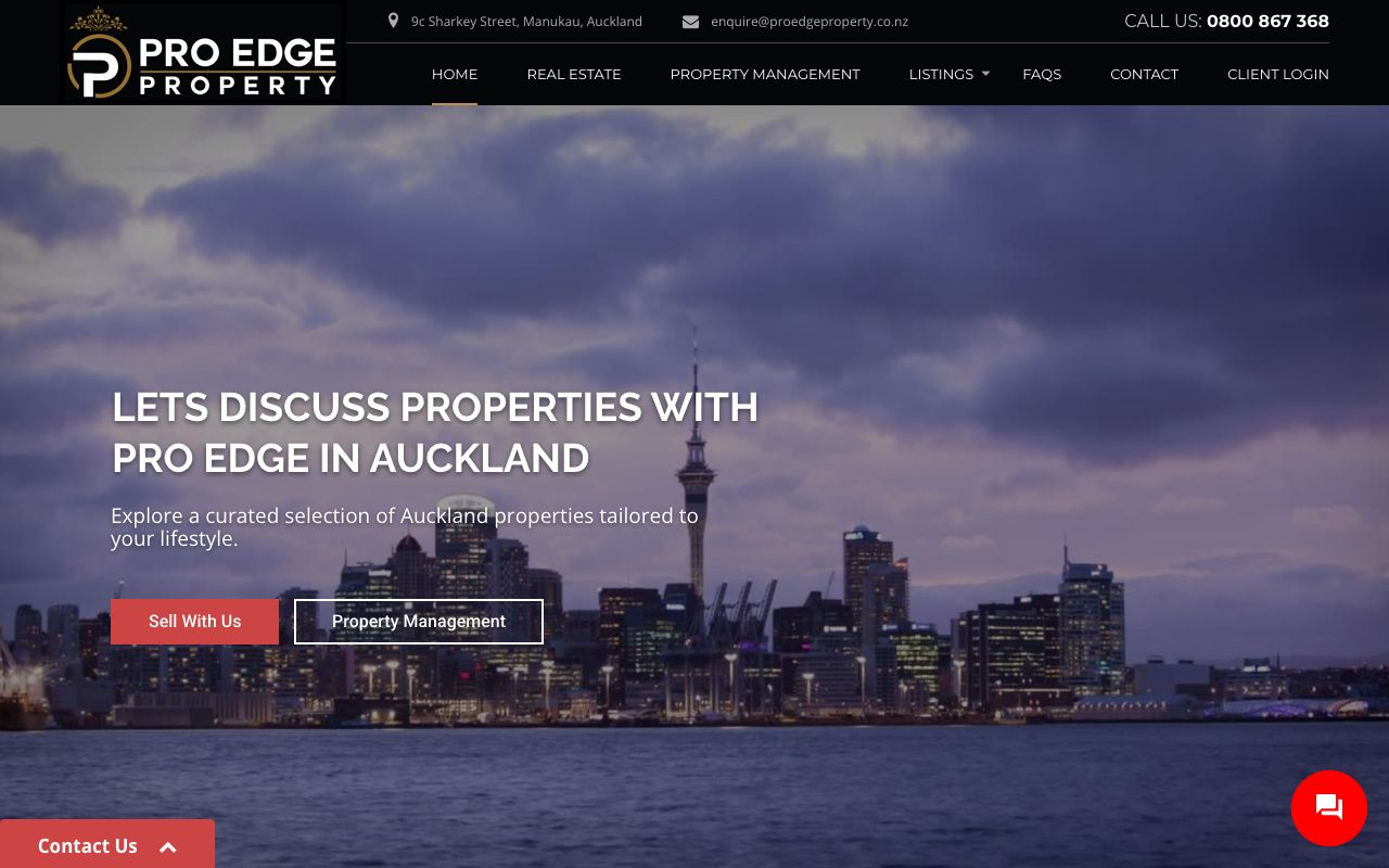 Preview of Pro Edge - property management's website