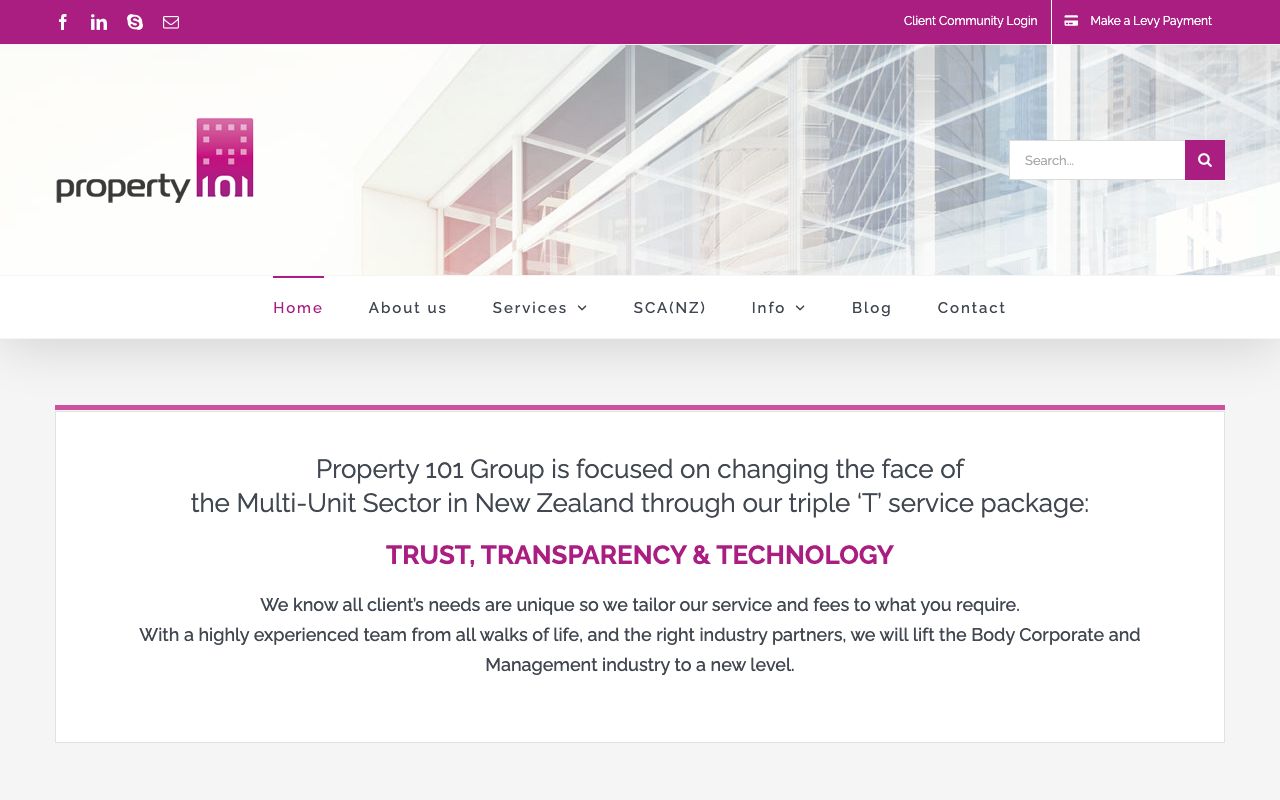 Preview of Property 101 Group's website