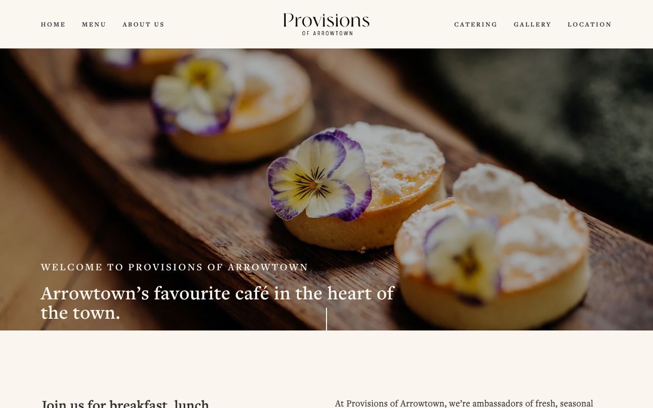 Preview of Provisions of Arrowtown's website