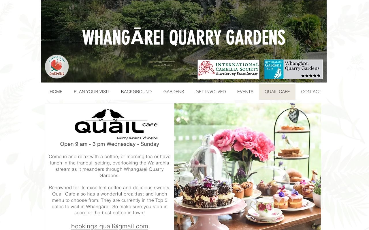 Preview of Quail Cafe's website