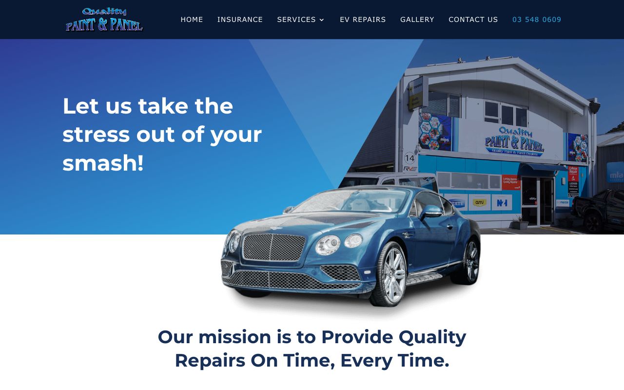 Preview of Quality Paint & Panel's website