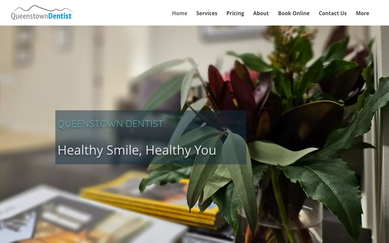 Preview of Queenstown Dentist's website