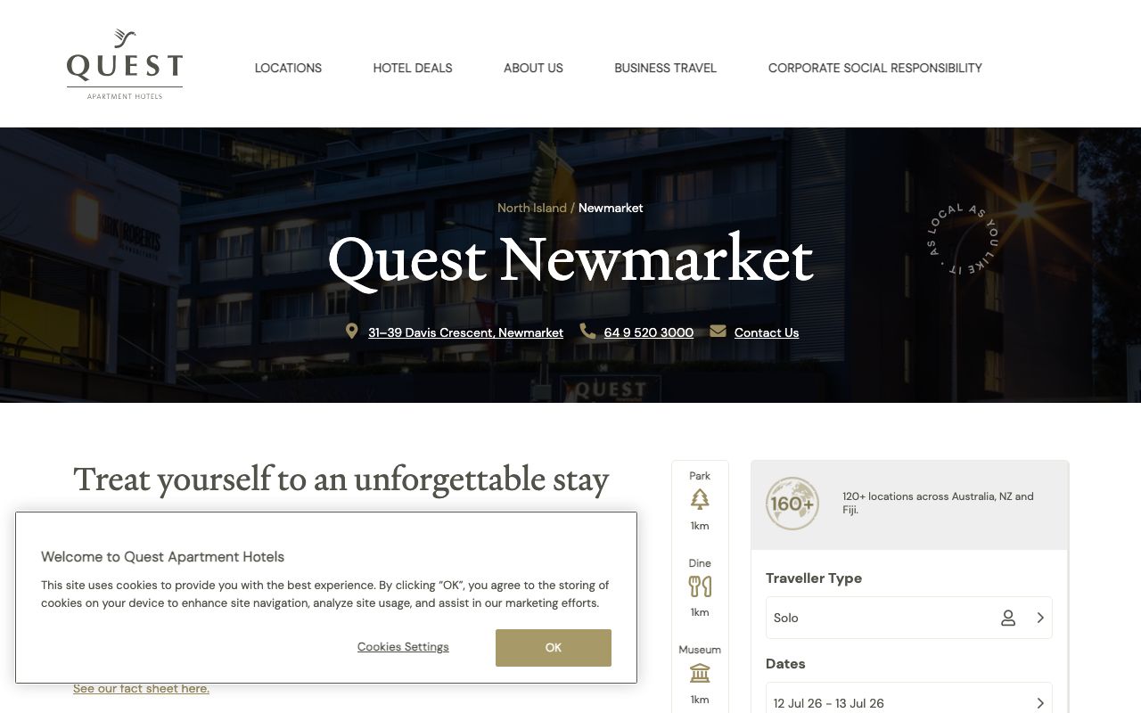 Preview of Quest's website
