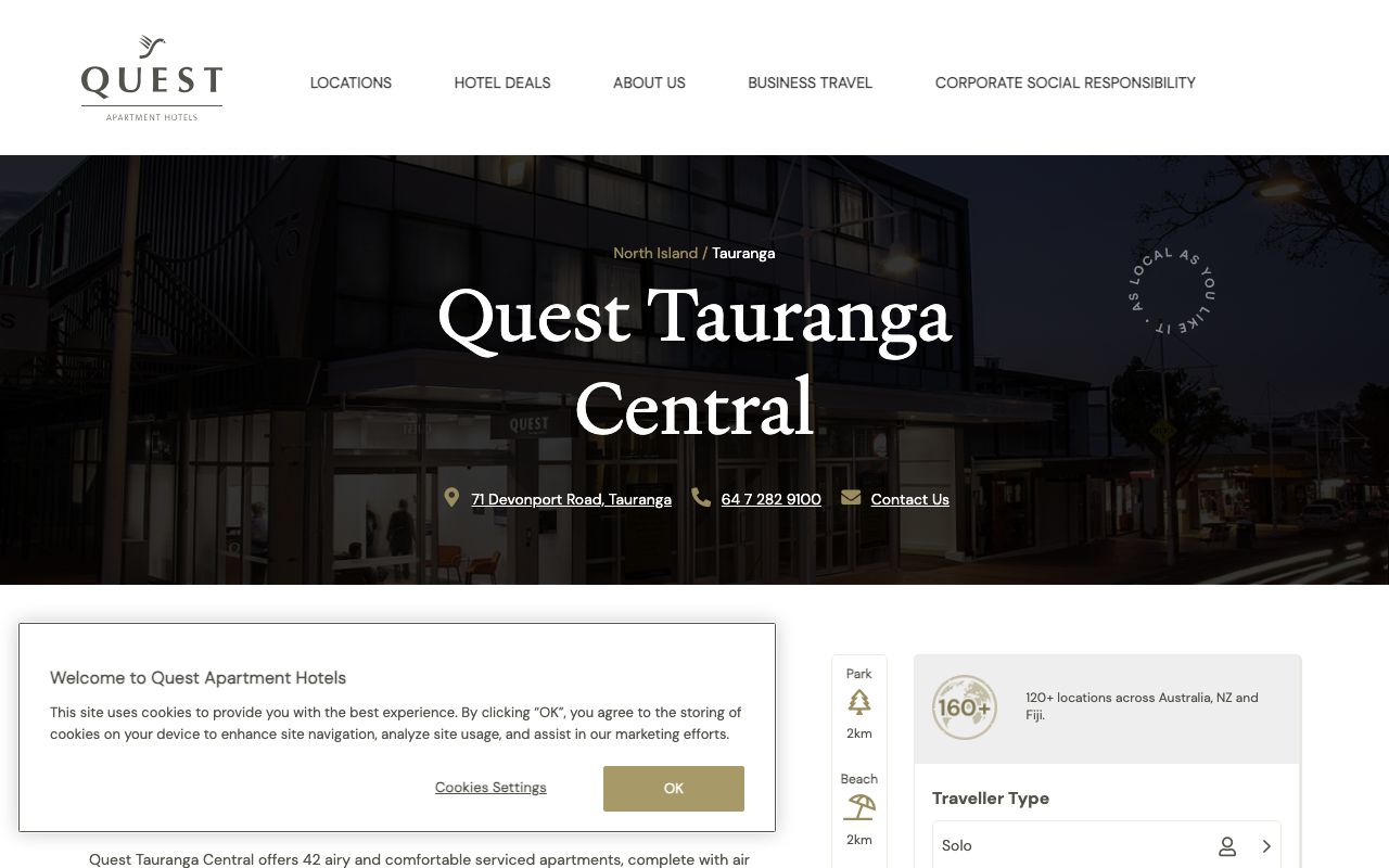 Preview of Quest Tauranga Central's website