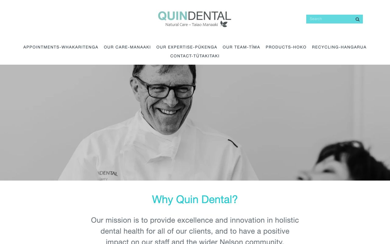 Preview of Quin Dental's website