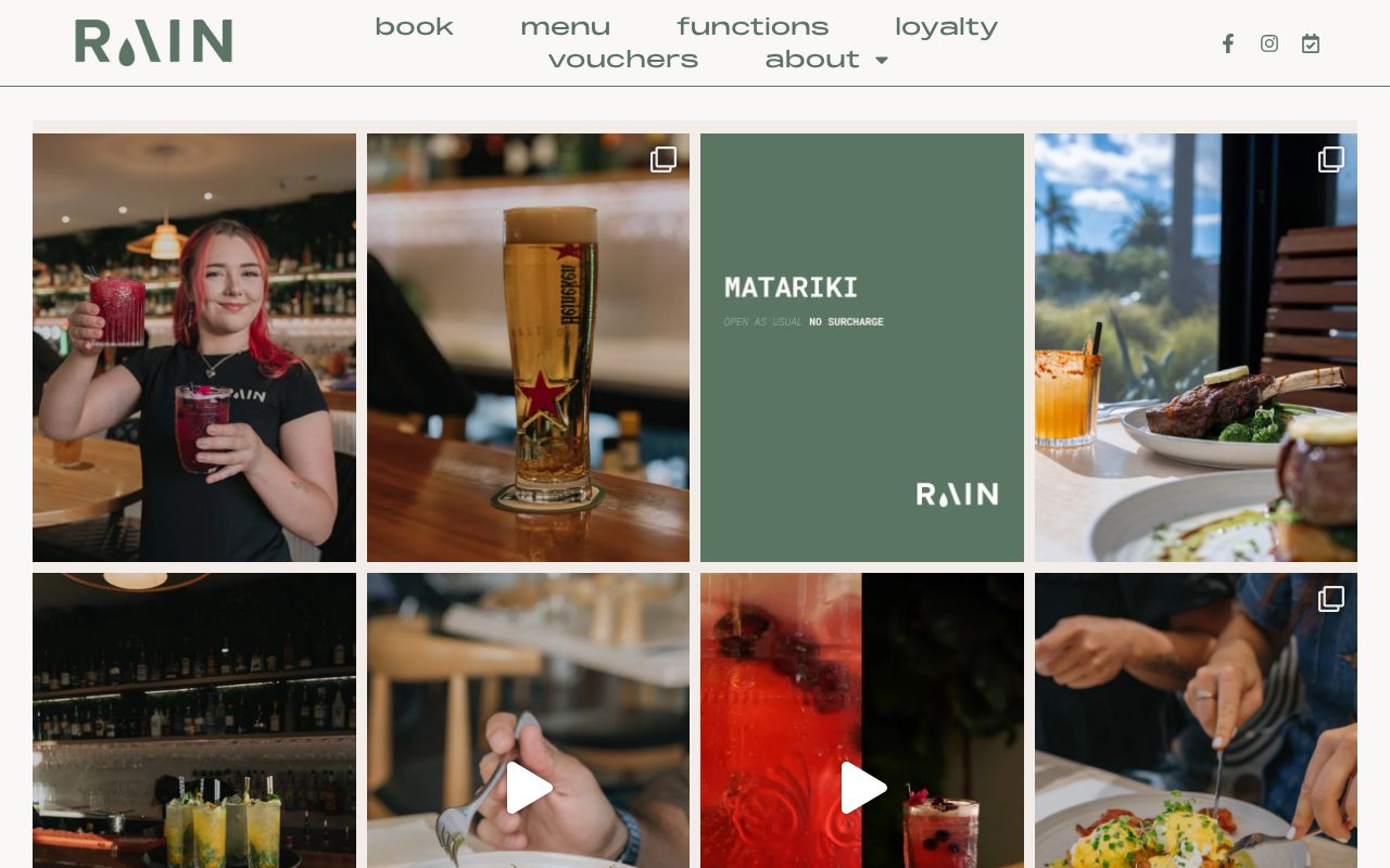 Preview of Rain Bar & Restaurant's website