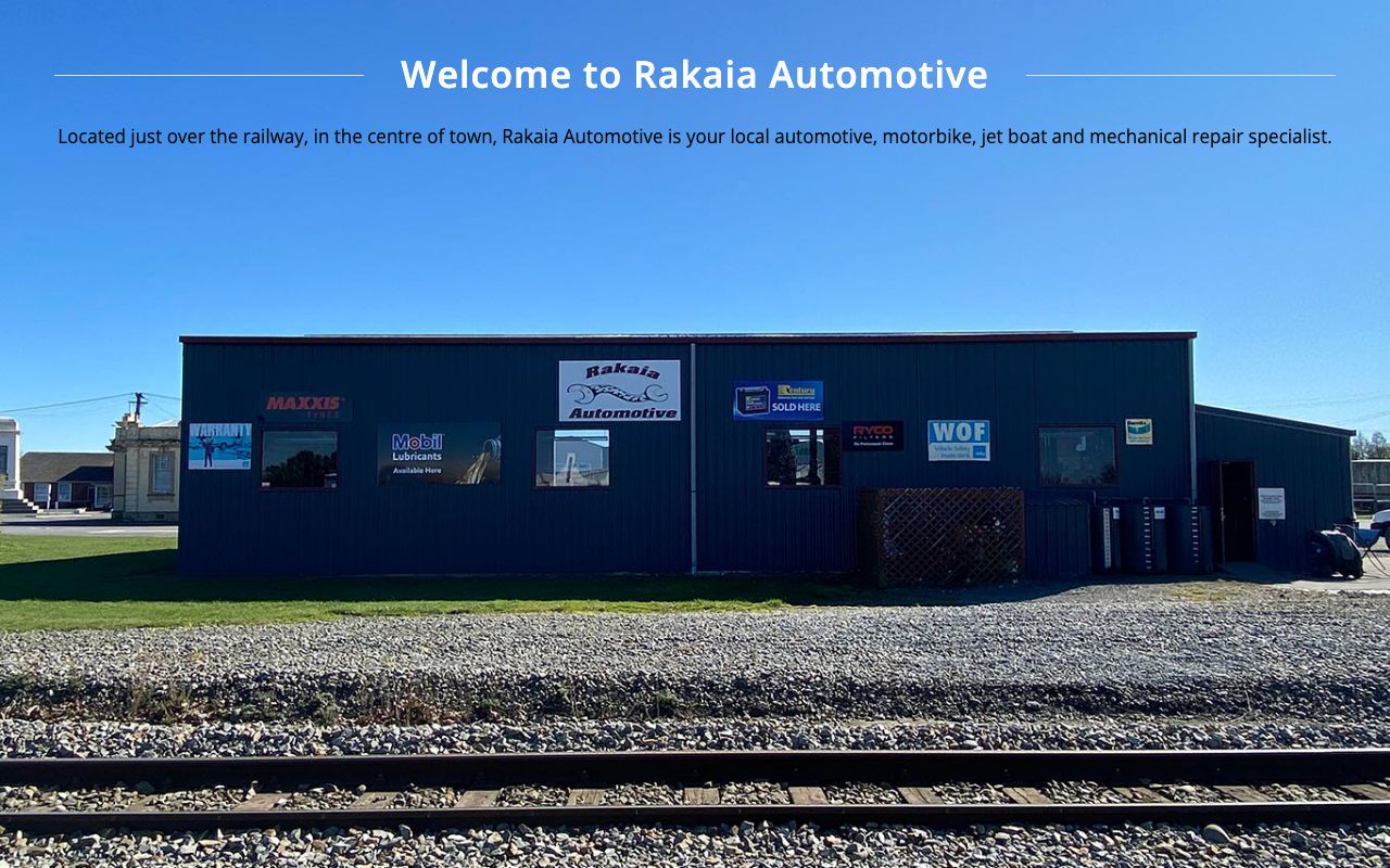 Preview of Rakaia Automotive's website