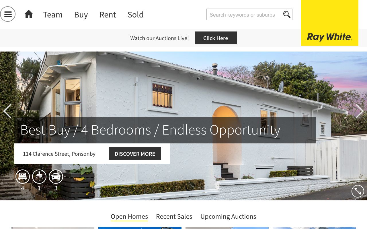 Preview of Ray White's website
