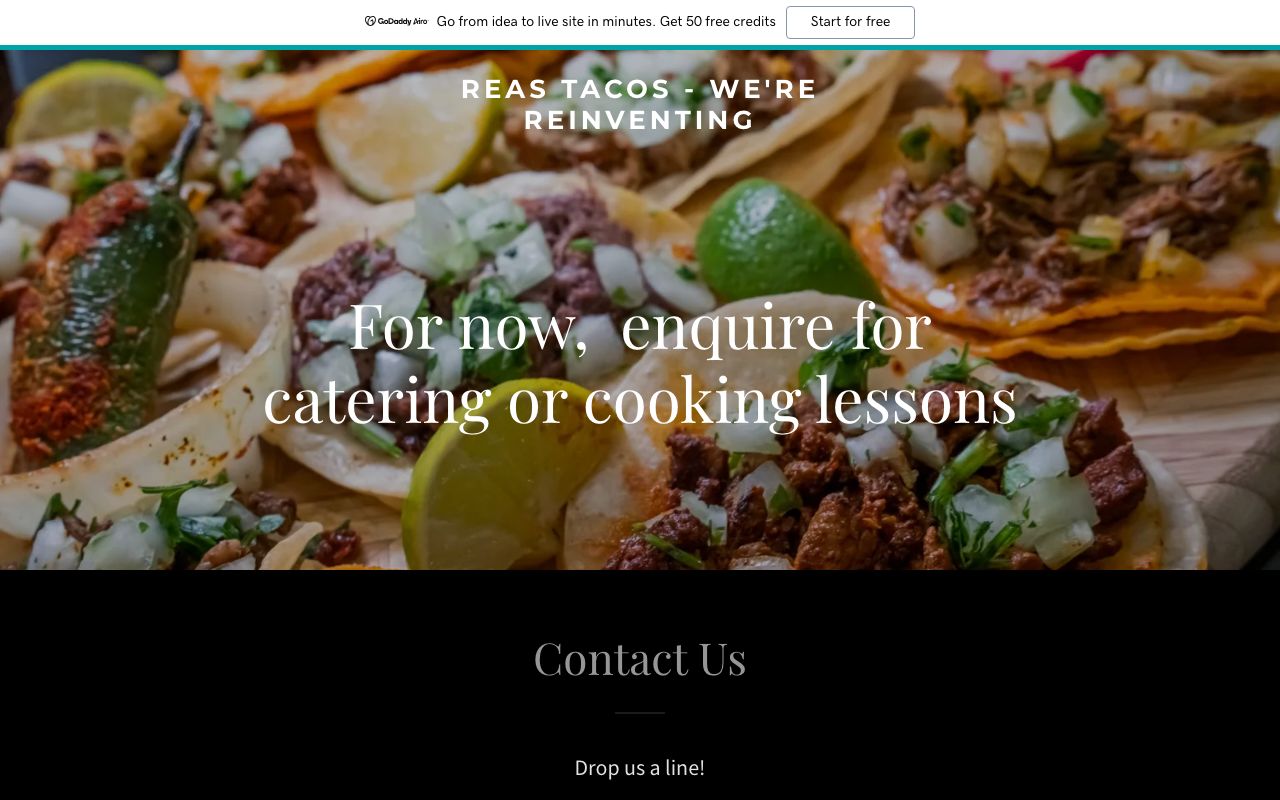 Preview of Reas Tacos's website