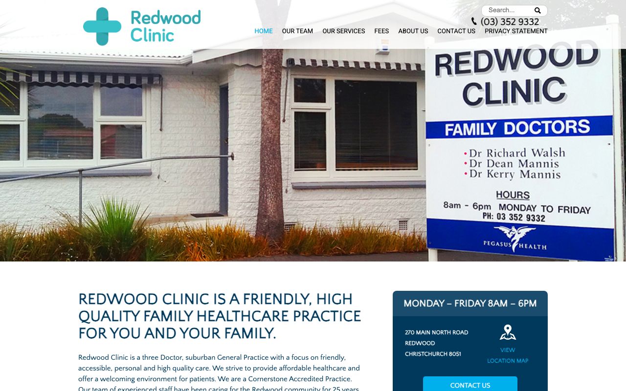 Preview of Redwood Clinic's website