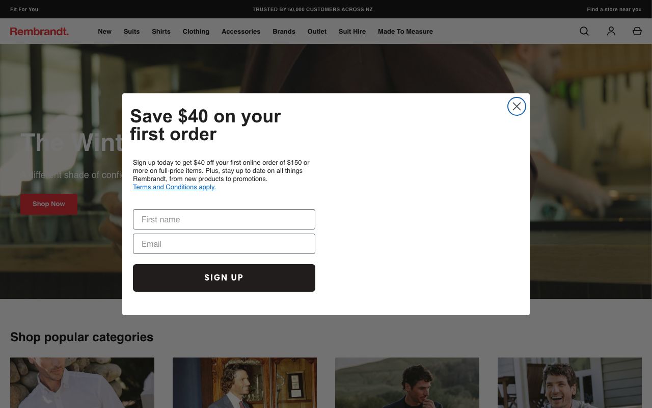 Preview of Rembrandt's website